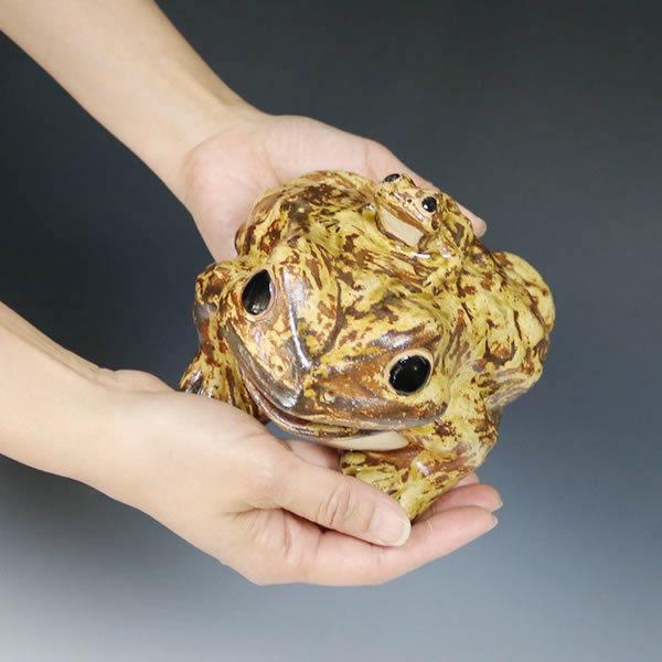 信楽焼 蛙 置物 かえる 陶器 縁起物 かわいい カエル おしゃれ ギフト