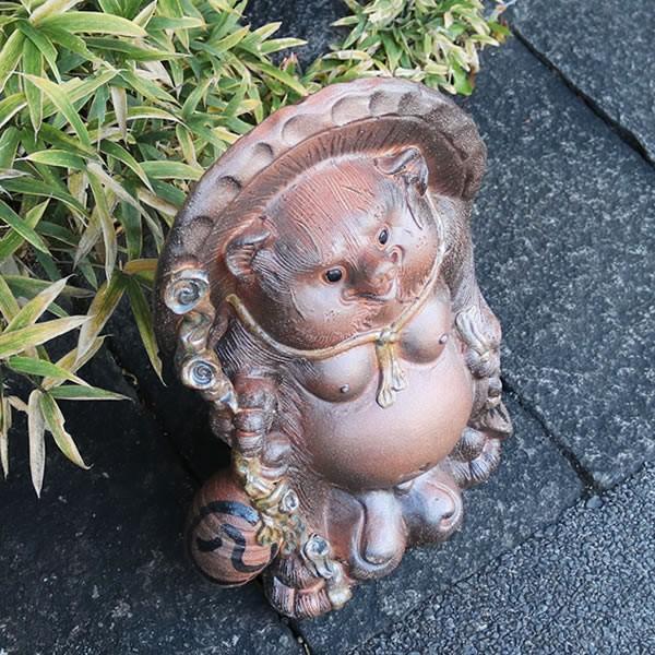 信楽焼 15号ひねり狸 たぬき タヌキ 古狸庵 開運 縁起物 可愛い 陶器