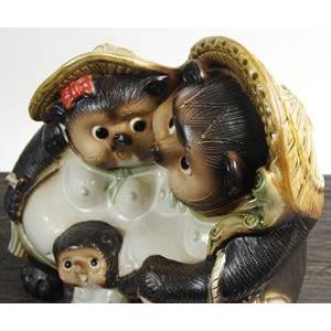 信楽焼 ファミリー狸 たぬき タヌキ 狸 開運 縁起物 可愛い 親子 商売