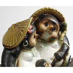 信楽焼 ファミリー狸 たぬき タヌキ 狸 開運 縁起物 可愛い 親子 商売