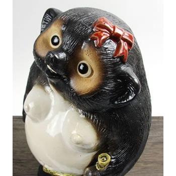 信楽焼 14号メス狸 たぬき タヌキ 開運 縁起物 可愛い 陶器 商売繁盛