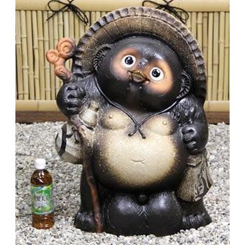 信楽焼 20号古信楽風福狸 たぬき タヌキ 開運 縁起物 可愛い 陶器 商売