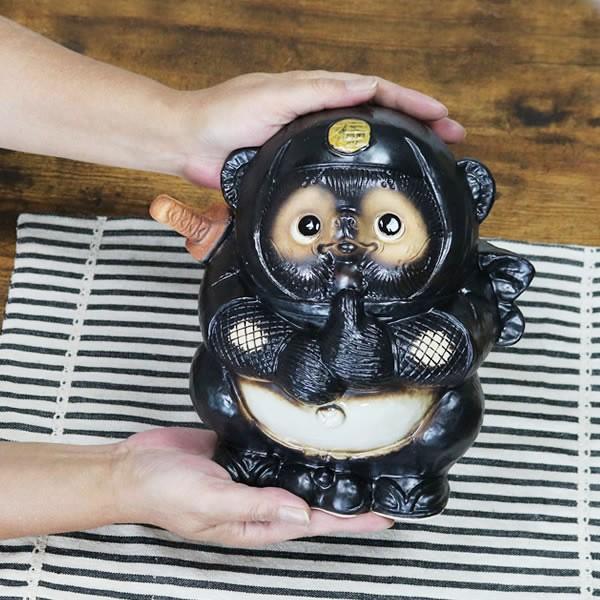 信楽焼 忍者たぬき ミニ 狸 たぬき タヌキ ニンジャ にんじゃ 陶器