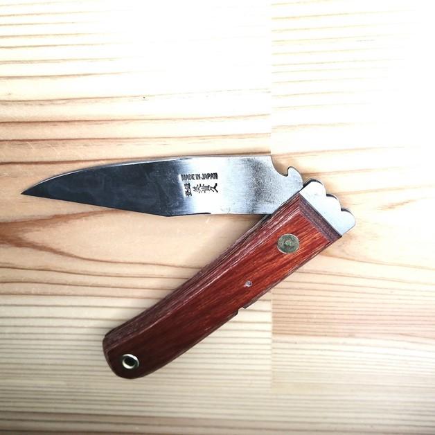 美貴久 和式ナイフ 折込小刀 NO.25 鎚目 青紙 片刃 120 折込ナイフ