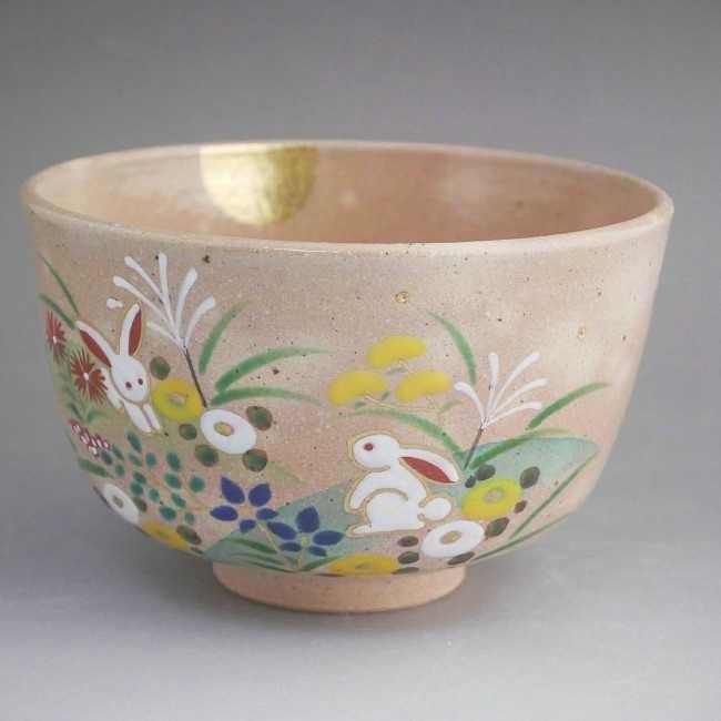 京焼 清水焼 抹茶碗 うさぎと秋草 亨 : 松韻堂 Yahoo!店 - 通販