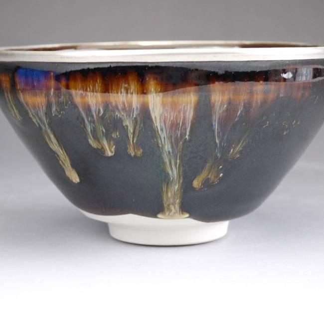 京焼 清水焼 天目茶碗 覆輪銀塗仕上げ 桶谷定一 : 松韻堂 Yahoo!店