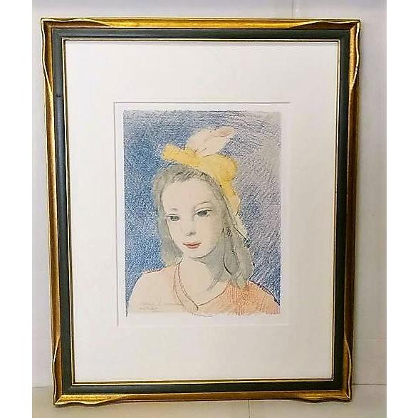 マリー・ローランサン「MarriceLaurencin」額装品 複製画 額縁外寸44.5