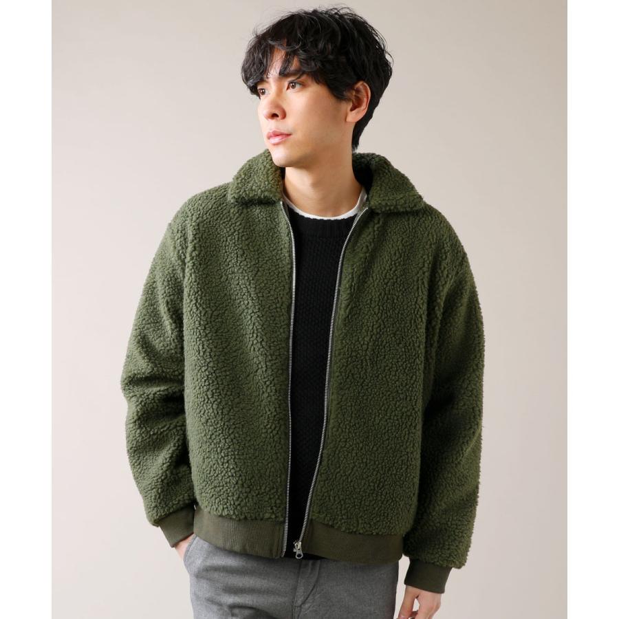 ボアジャケット メンズ ボア 冬 ラフ シンプル キャメル M L XL