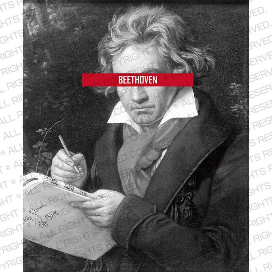 ベートーヴェン ベートーベン Tシャツ 肖像画 モノクロ ライフ イズ