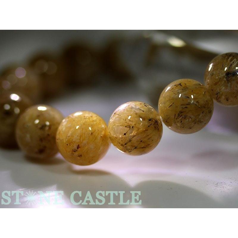 石流通センター 高品質 天然石 ブレスレット 瑪瑙ルチル (ライトカラー