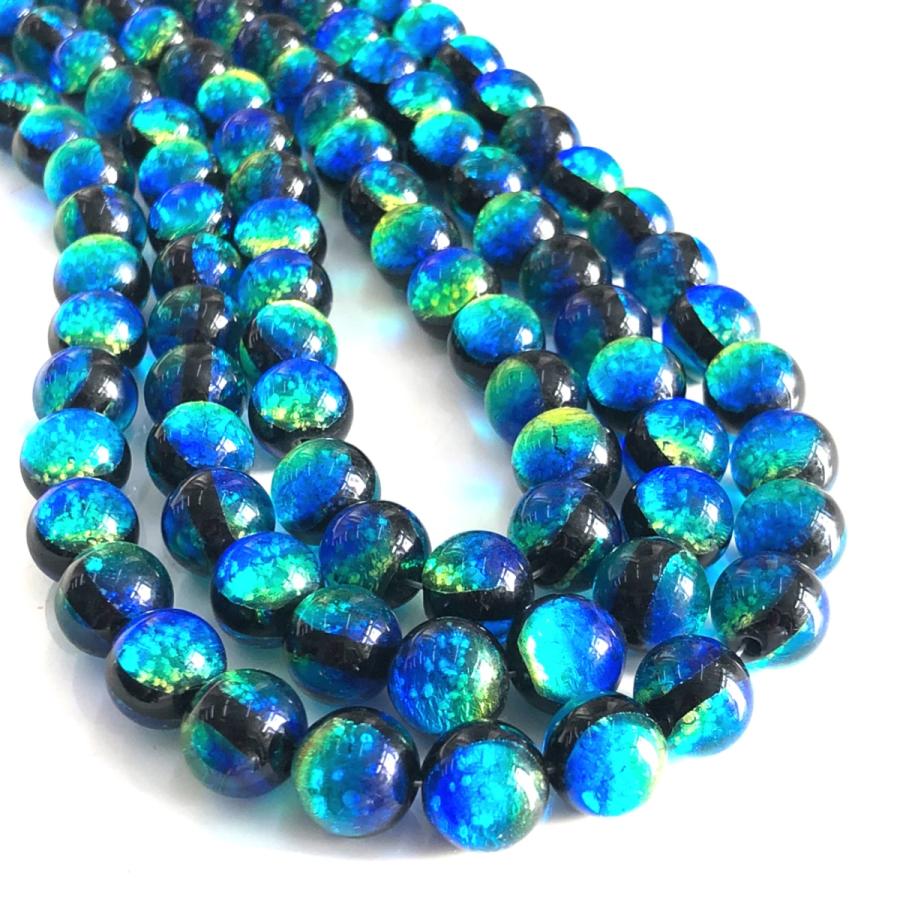 ケラママリン 12mm 連売り 33粒 蓄光ホタルガラス とんぼガラス