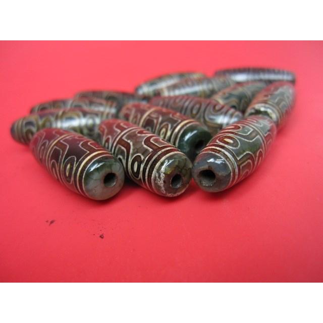 チベット高級天珠 逆十二眼天珠2粒SET 30×10mm : 天然石のお店Sun