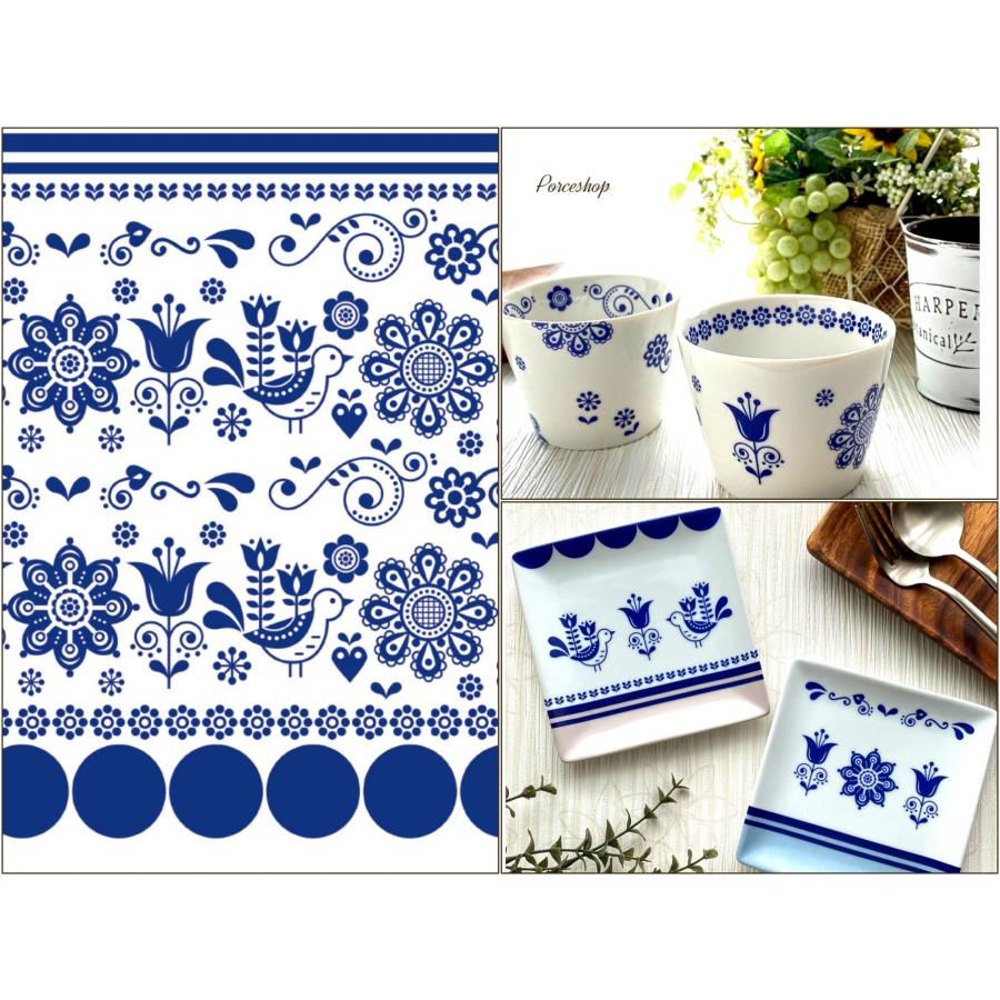 白磁用】スカンジナビア転写紙 ネイビー ポーセラーツ 北欧風 転写紙