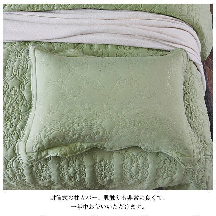 ベッドカバー キルト キルティング 綿 3点セット シート 枕カバー