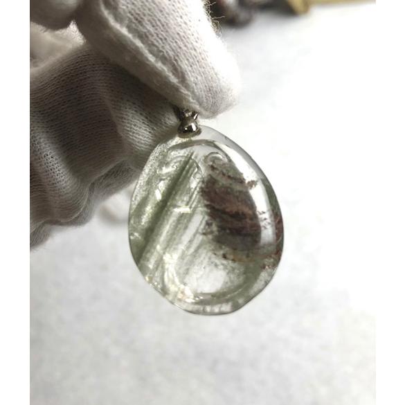 ガーデンクォーツ 布袋さん 彫刻入り ペンダントトップ ガーデン水晶