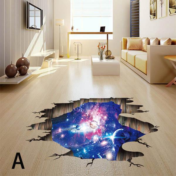 床用 ウォールステッカー 地面の穴 宇宙 銀河系 ブラックホール コスモ