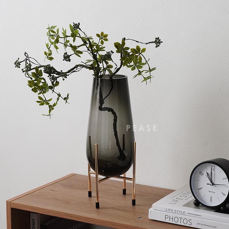 フラワーベース ガラス 花瓶 北欧 枝物 花びん 大きい おしゃれ