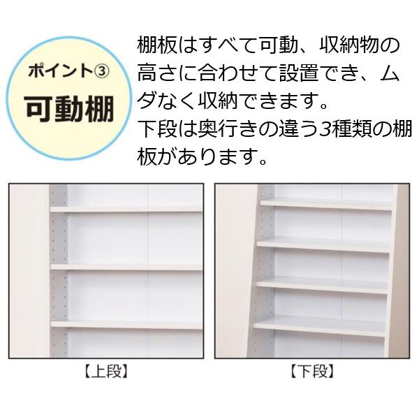 大容量ホームシェルフW75 (幅75cm 高さ180cm 本棚 書棚 収納インテリア