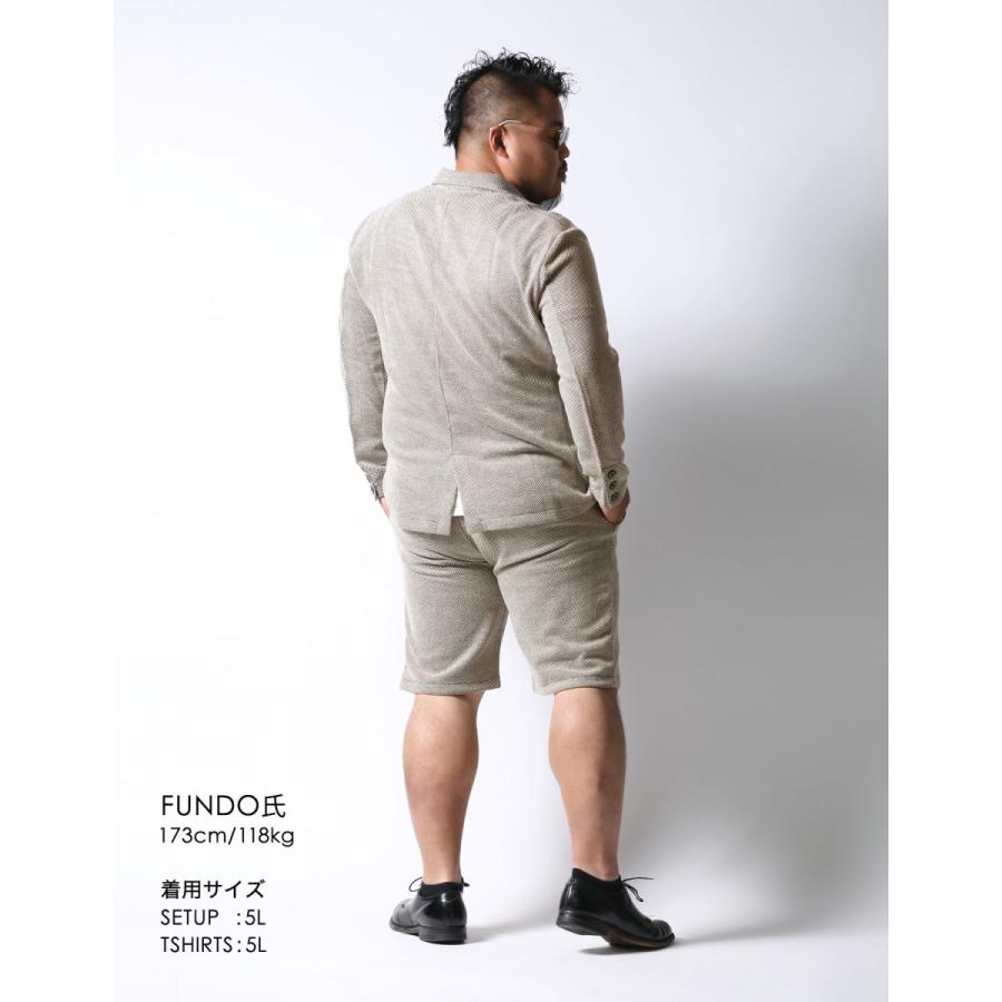 大きいサイズ カジュアルスーツ メンズ ワッフルハーフパンツ