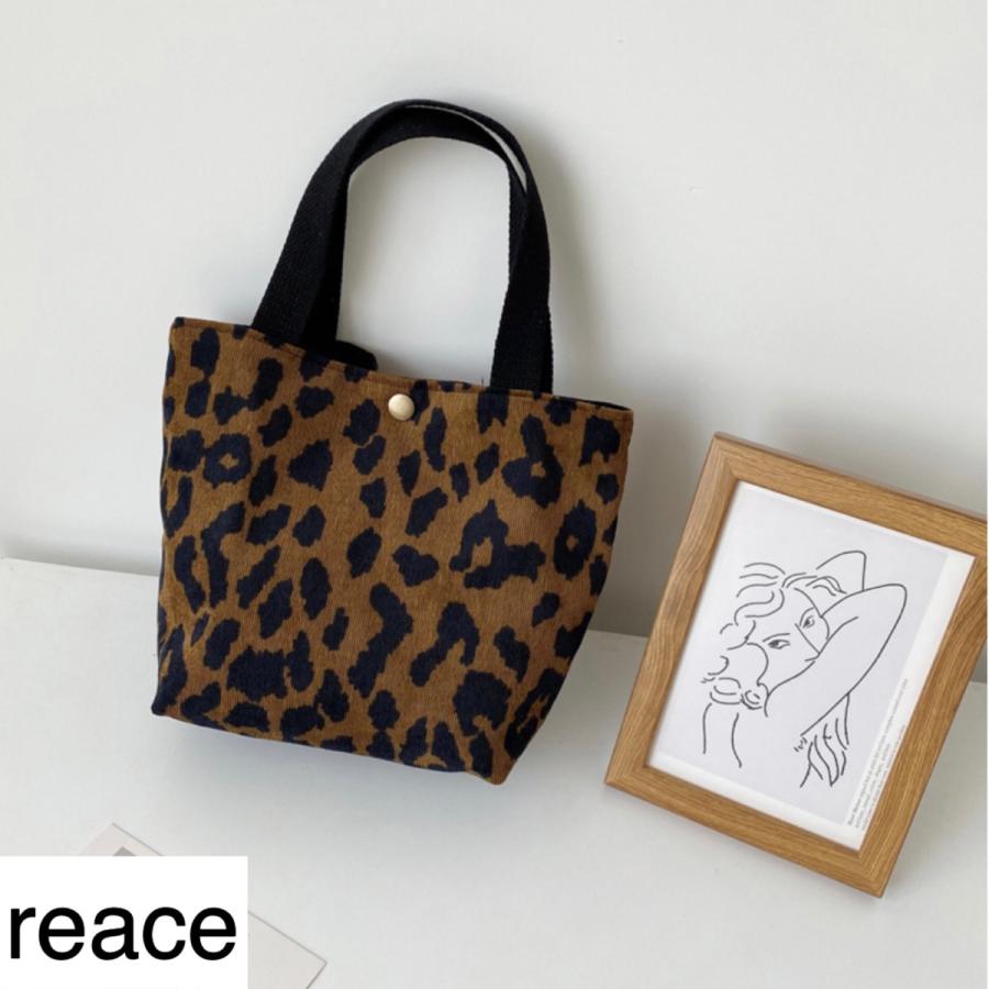 トートバッグ ミニトートバッグ ミニバッグ ヒョウ柄 レオパード