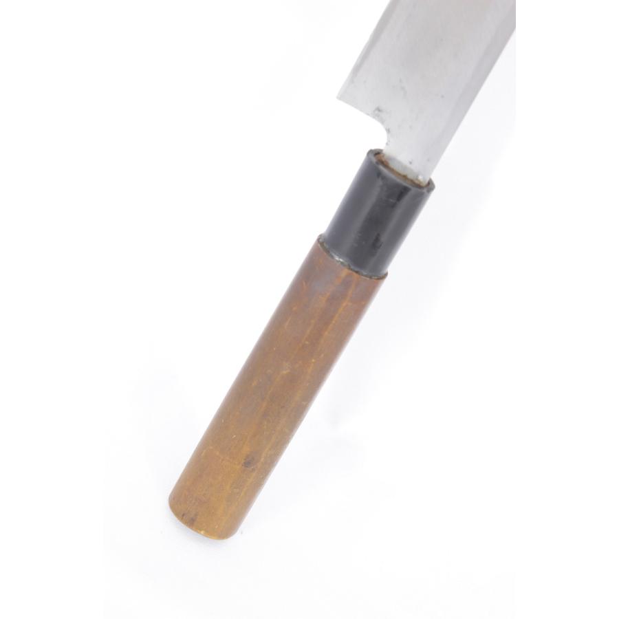 美品】龍千代 特撰 柳包丁 八寸 栗型柄 鞘付 刃渡り約240mm 柳刃 和