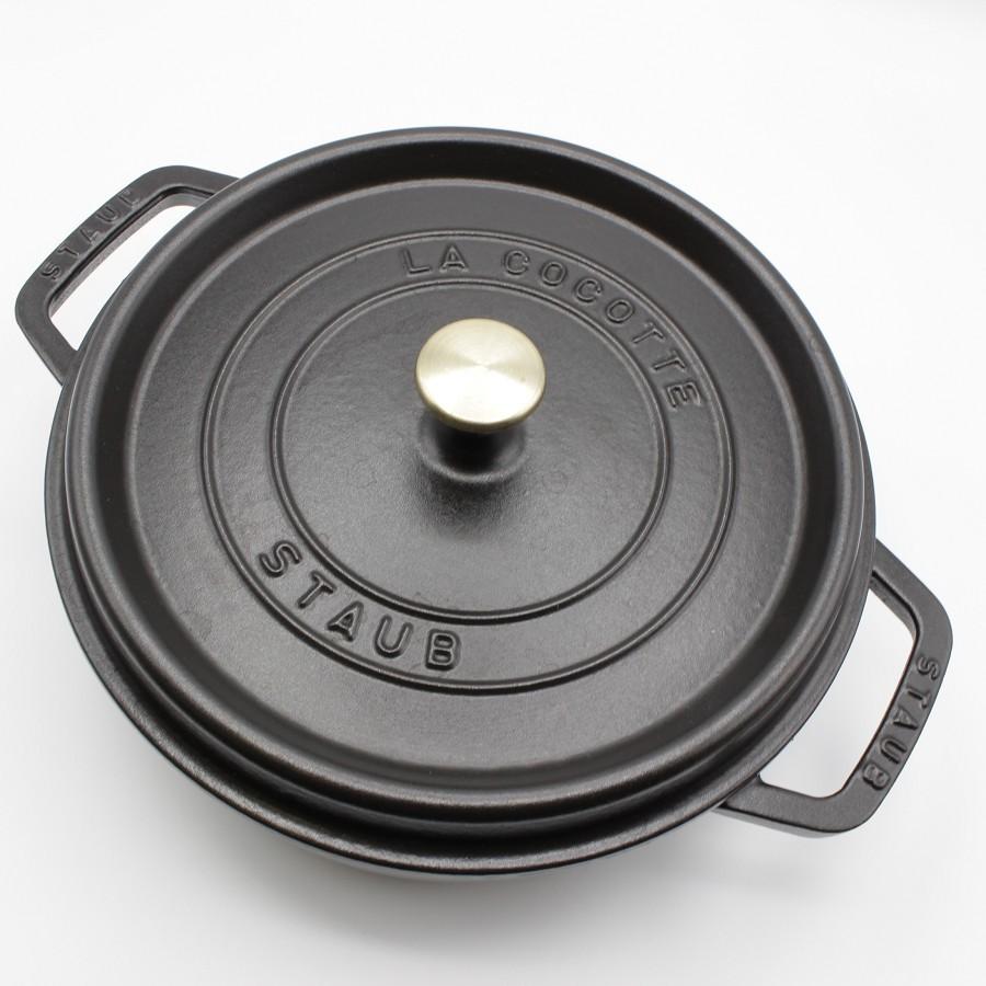 Staub（ストウブ） シャロー ラウンド ココット 26cm ブラック 40510