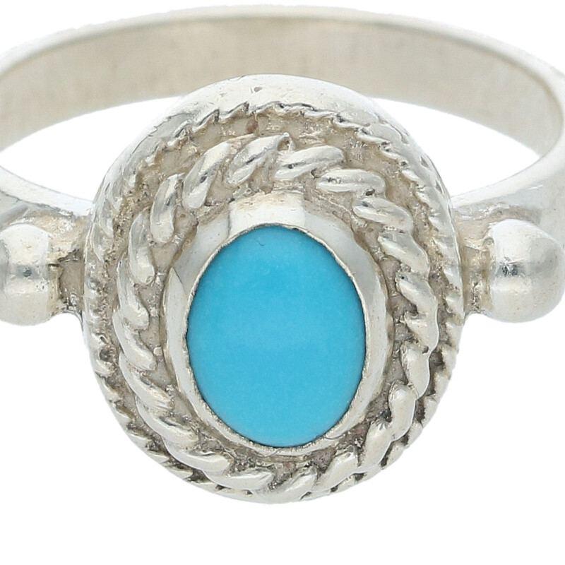 goro's（ゴローズ） サイズ:9号 銀縄ターコイズピンキー リング 中古