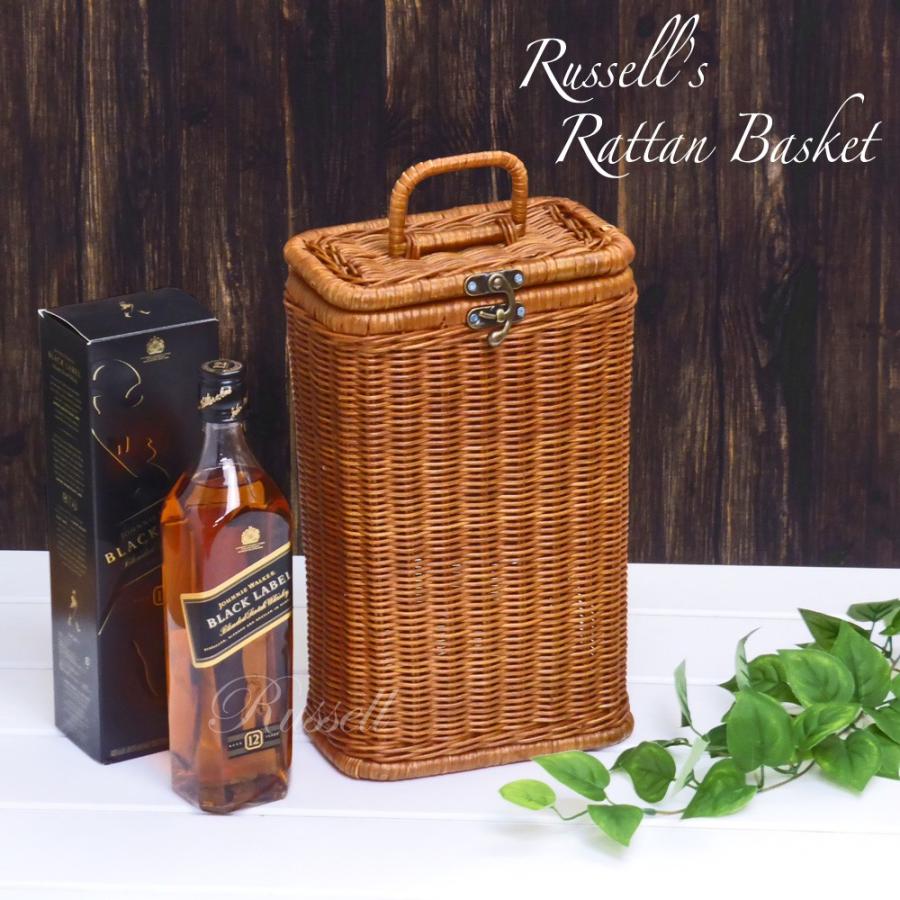 籐かご バスケット カゴ ラタン ギフトボックス ワイン ボトル 贈答