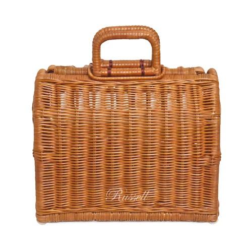 型番1009籐ペットキャリー 小さめ ボストンキャリー型 バスケット 小型