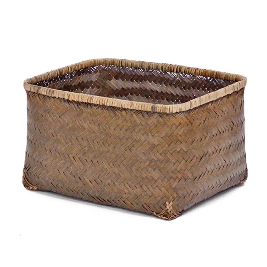 型番323 竹かご 竹製 収納かご 収納バスケット 一閑張り材料 和紙