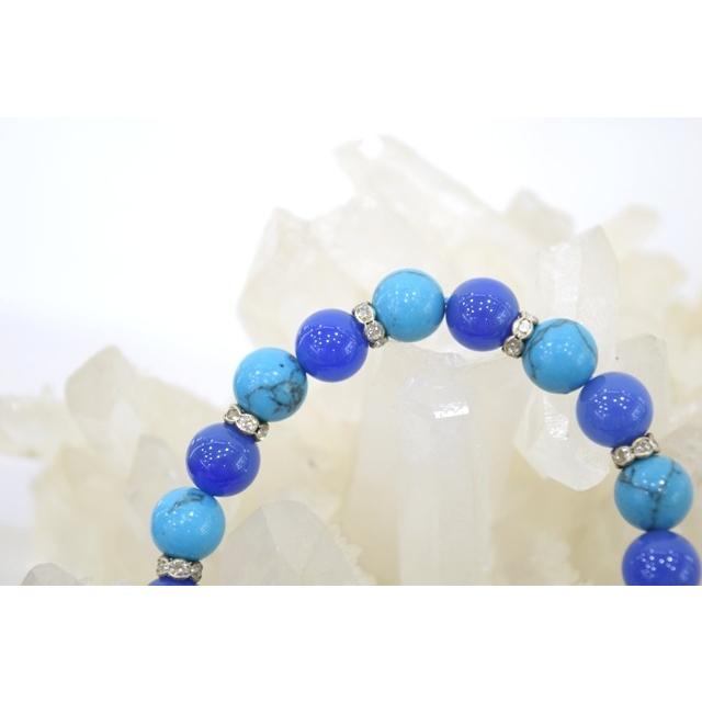 青瑪瑙 めのう アゲート ターコイズ 8mm 天然石ブレスレット : 横浜
