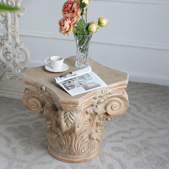 アクセントテーブル 宮殿柱デザイン Sサイズ 台座 テーブル サイド