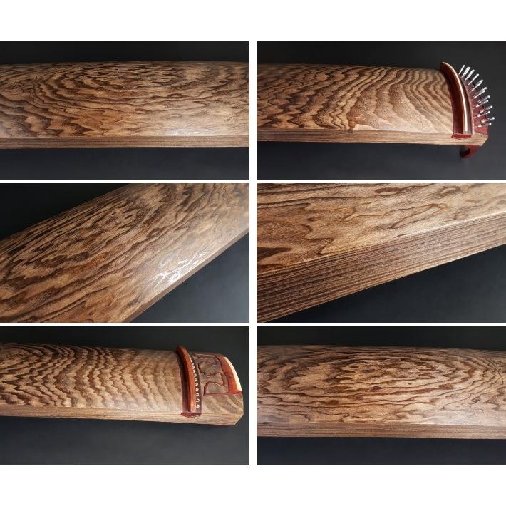 琴/箏【最高級品】十七絃琴【くり甲・玉縁紅木巻】（YSP-17006） : 和