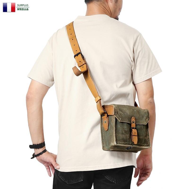 MILITARY（ミリタリー） 実物 USED フランス軍 キャンバスレザー