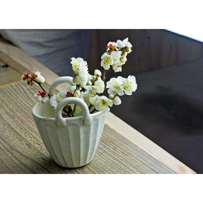 バッグ型一輪挿し【長】 益子焼 わかさま陶芸 花器 花瓶 フラワー