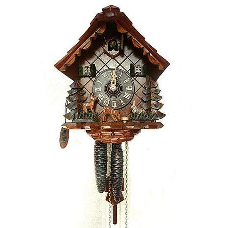 からくり時計 バンビとウサギ ドイツ製鳩時計 本物の鳩時計 : ヴァルト