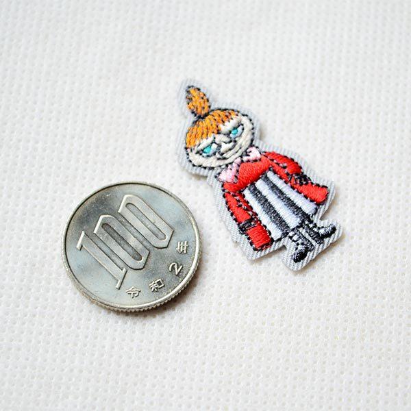ムーミン ワッペン リトルミイ アイロン おしゃれ 刺繍 ミニ 立ち姿