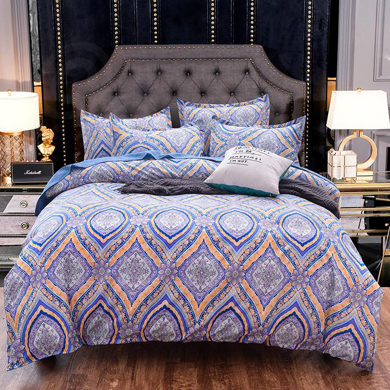 ダブルサイズ ベッド 布団カバー フラットシーツ 枕カバー 4点セット