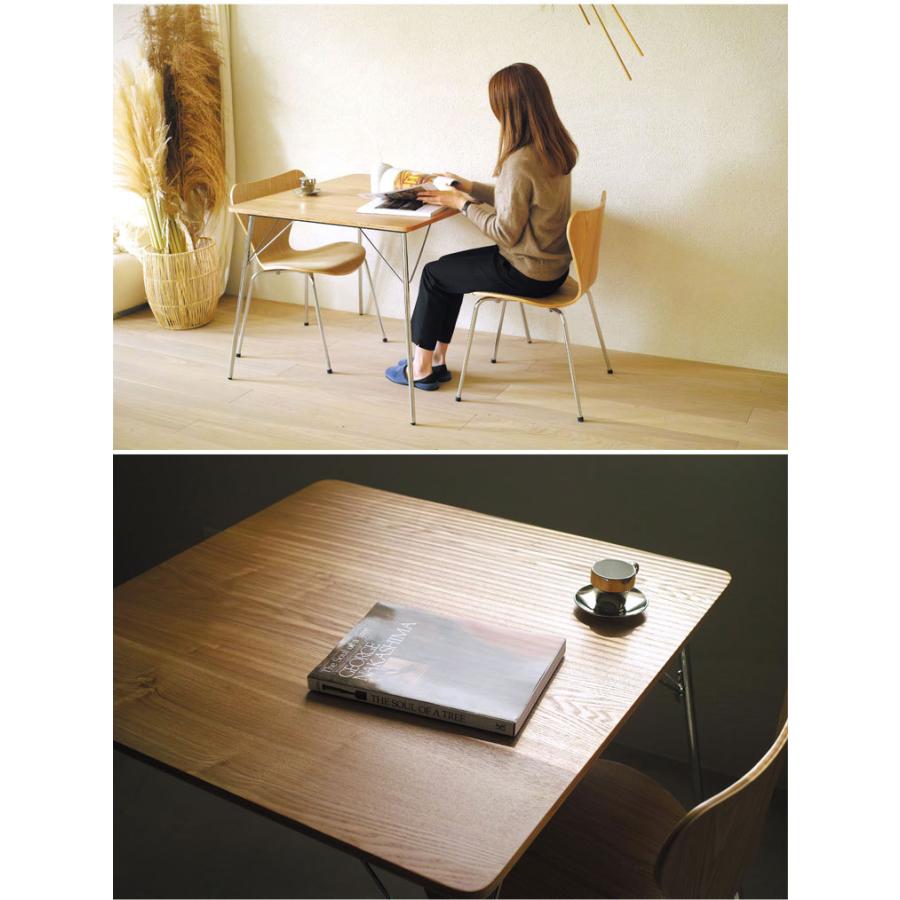 イームズ DTM-2 折りたたみテーブル 86cm 正方形 ダイニング 木製 北欧