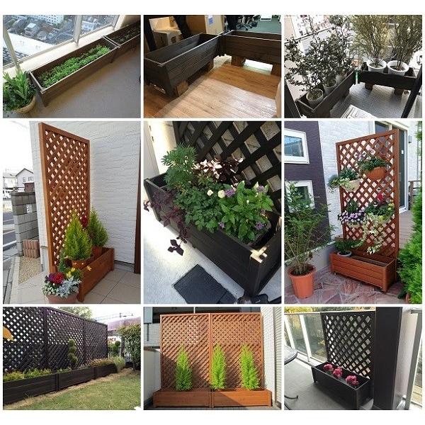 木製プランター匠 チーク色 横幅90cm プランターボックス 大型 長方形