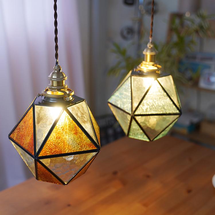 ペンダントライト ステンドグラス 引掛けシーリング 1灯 E17 照明器具