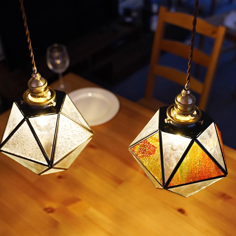 ペンダントライト ステンドグラス 引掛けシーリング 1灯 E17 照明器具