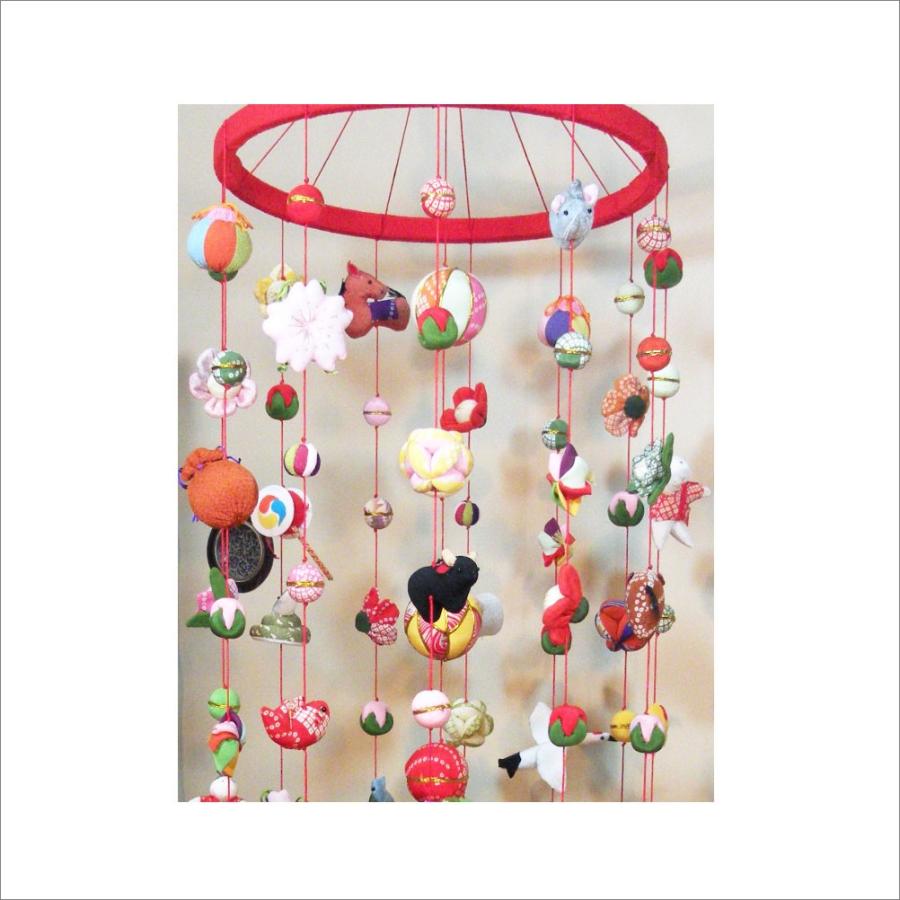 十二支飾り 特大 ちりめん 縮緬 縁起輪飾り さげもん つるし飾り