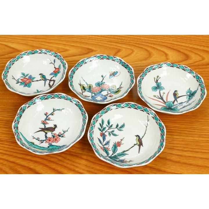 九谷焼 3.3号皿揃 古九谷風 / 美山窯 和食器 皿 小皿 人気 ギフト 化粧