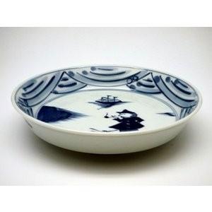 有田焼 しん窯 青花 長崎紋 渕上り5寸皿 : 神楽坂のうつわ屋さん 陶