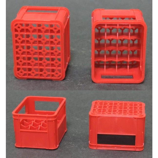ミニチュア雑貨 1/12スケール ビールケース 2個セット(赤色) [m-s
