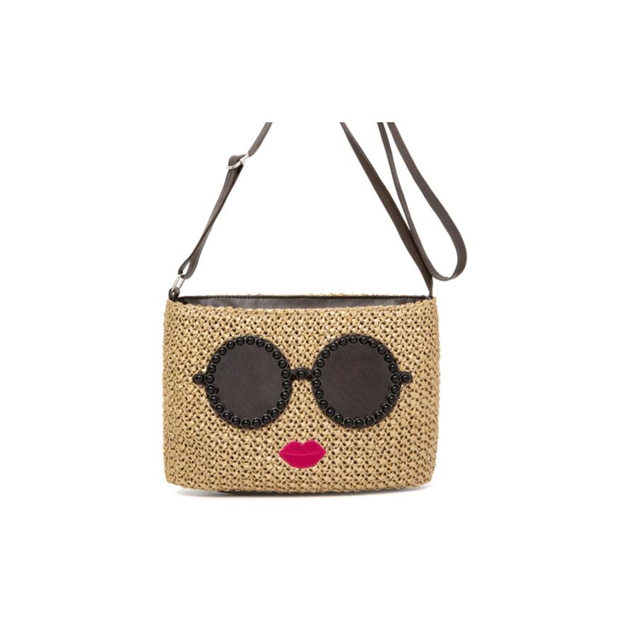 a-jolie（アジョリー） バスケット ショルダーバッグ ブラウン 肩掛け