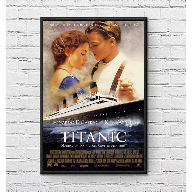 タイタニック 映画ポスター TITANIC US版 黒フレーム付き A3サイズ mi2