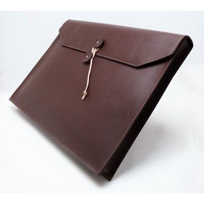 A4 書類入れ 封筒型 レザーケース 本革 ビジネスバック ダークブラウン