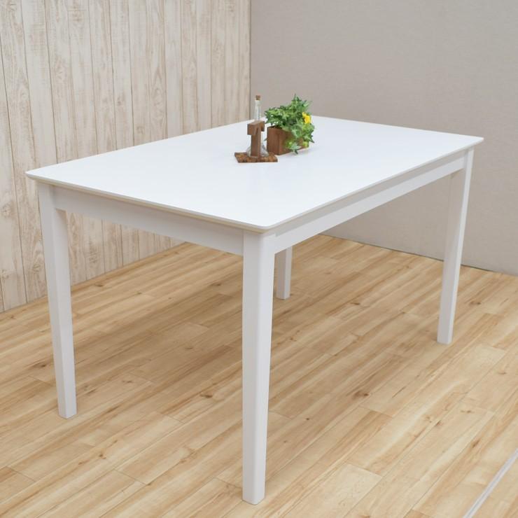 幅120cm ダイニングテーブル ホワイト色 4本脚 4人用 シンプル ac120